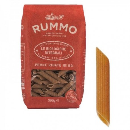 RUMMO Penne Rigate Bio Integrali n 66 - 16 Packets of 500gr - Pasta Rummo