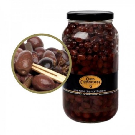 Black olives seasoned Marchigiana -...