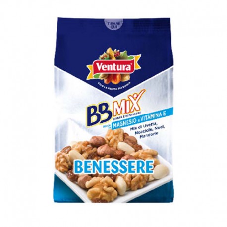 Pocket Benessere - Mix of Almonds Hazelnuts Walnuts Raisins - Pack of 150gr