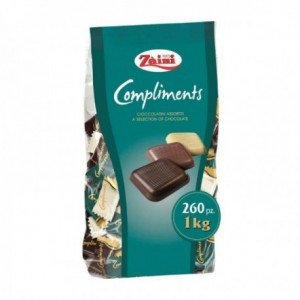 Zaini sortidas de chocolates - Saco de 1kg 260pcs - Chocolate