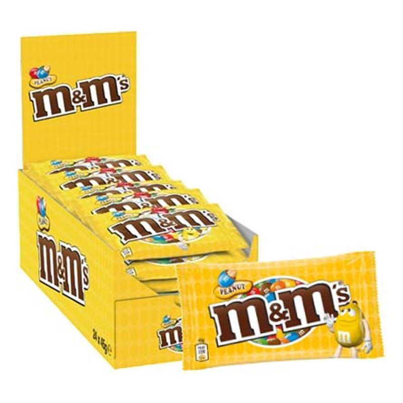 M&M's Peanut Single 45g (Pack of 24) - M and M