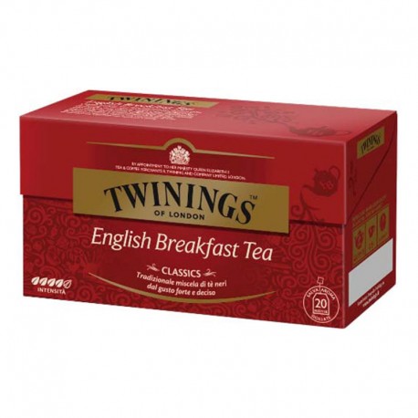Twinings Classics English Breakfast - 20 Filtros Individualmente Selados