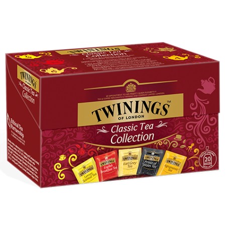 Twinings Classics Tea Collection - 20 filtros selados individualmente