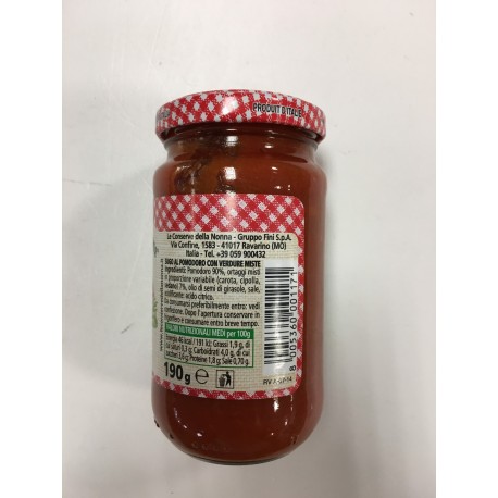 Le Conserve Della Nonna - Molho de Tomate - Jarra 190gr - Molhos e Especiarias