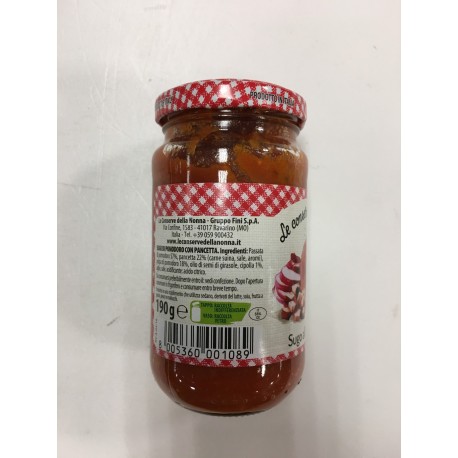 Le Conserve Della Nonna - Sugo all'Amatriciana - Barattolo da 190gr - Salse e Spezie