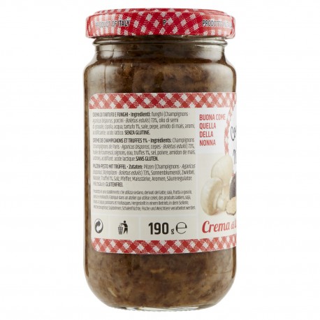 Le Conserve Della Nonna - Crema de trufas y champiñones - Tarro 190gr - Salsas y especias