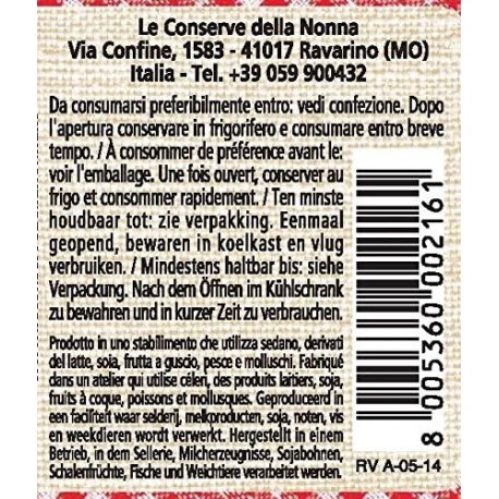 Le Conserve Della Nonna - Pastete aus schwarzen Oliven - 190gr Glas - Saucen und Gewürze