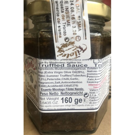 Filotei Salsa Tartufata Olio Extravergine di Oliva 160gr