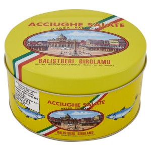 Filetes de Anchova Salgados Marca do Vaticano Mar Mediterrâneo - embalagem de 1 Kg