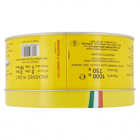 Filets d'Anchois Salés Marque Vatican Mer Méditerranée - Pack 1 Kg