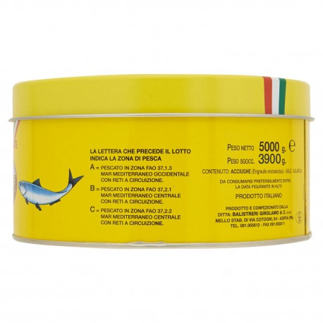 Gesalzene Sardellenfilets Vatikan Marke Mittelmeer - 5 kg Packung