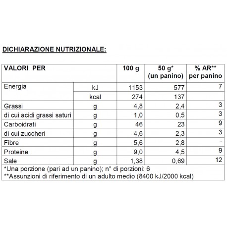 Normale Hamburger DailyBread - 6 Sandwiches 300gr - Abgepacktes Brot