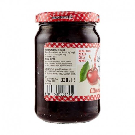 Le Conserve Della Nonna - Extra Cherry Jam from Emilia - 340gr Jar - Sauces and Spices