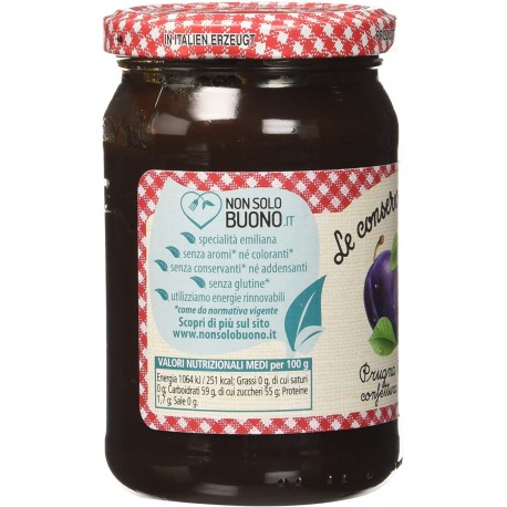Le Conserve Della Nonna - Mermelada de Ciruela Extra Tipo Modena - Tarro 340gr - Salsas y Especias