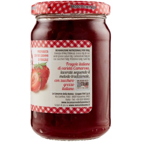 Le Conserve Della Nonna - Geléia Extra de Morango - Jarra de 330gr - Molhos e Especiarias