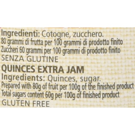 Le Conserve Della Nonna - Quince Extra Quince Jam - 340gr Jar - Sauces and Spices