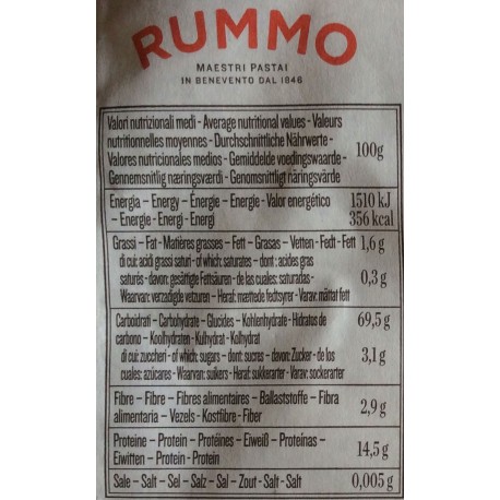RUMMO Lumachine Pasta No. 39 - 16 Packets of 500gr - Pasta Rummo