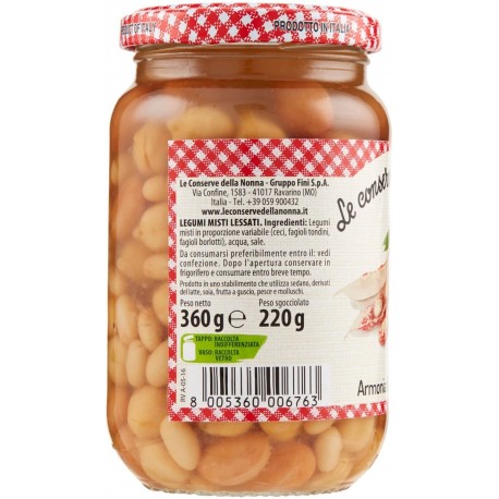 Le Conserve Della Nonna - Harmony of Boiled Legumes - 370gr Jar - Sauces and Spices