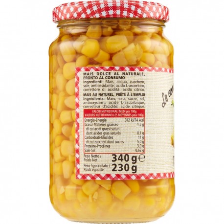 Le Conserve Della Nonna - Maïs Doux - Pot 340gr - Sauces et Épices