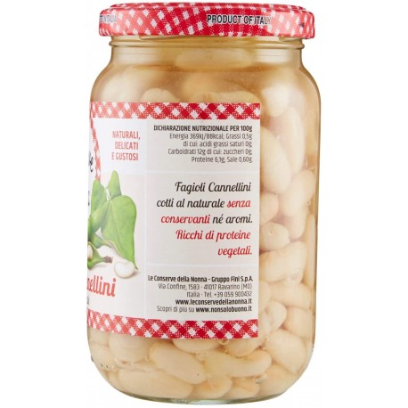 Le Conserve Della Nonna - Frijoles Cannellini - Tarro 360gr - Salsas y Especias