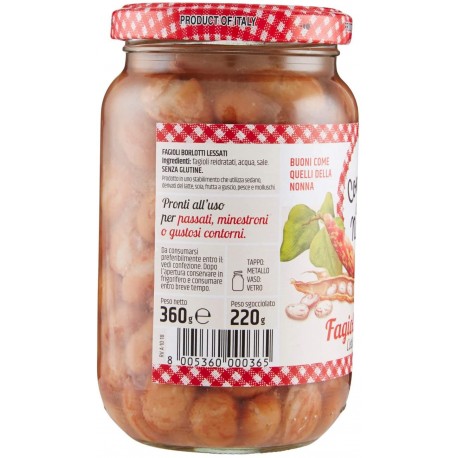 Le Conserve Della Nonna - Feijão Borlotti - Jarra 360gr - Molhos e Especiarias