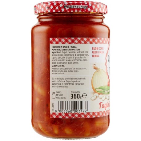 Le Conserve Della Nonna - Haricots à l'Oiseau - Pot 350gr - Sauces et Epices