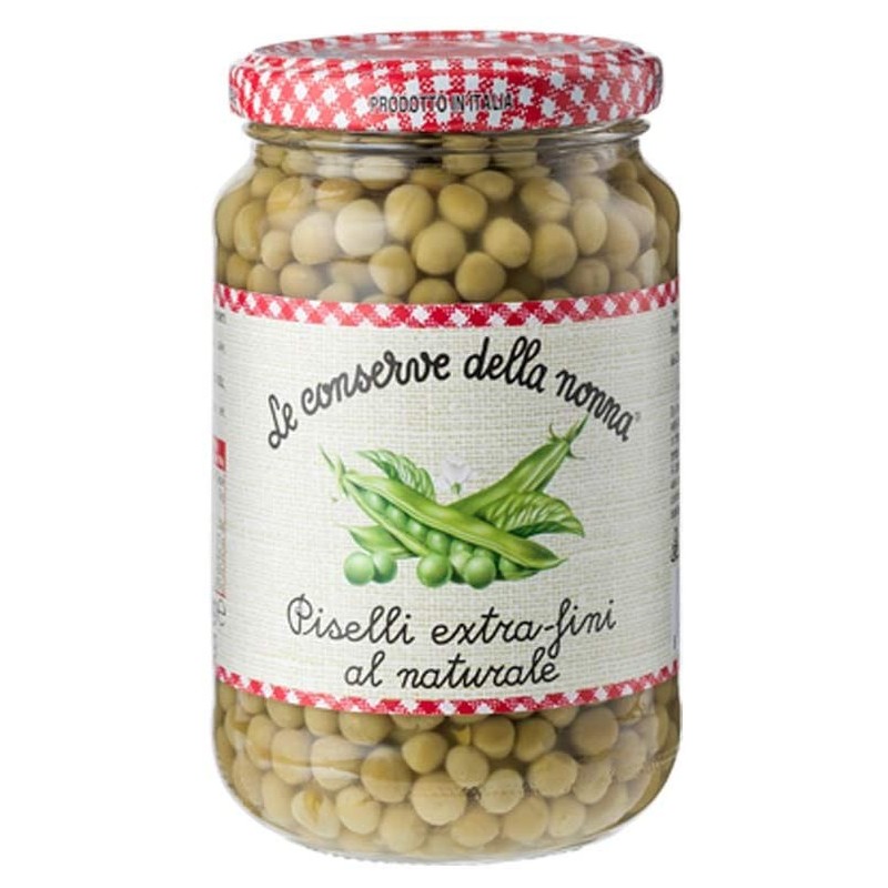 Le Conserve Della Nonna - Piselli Extra Fini al Naturale - Barattolo da  340gr - Salse e Spezie