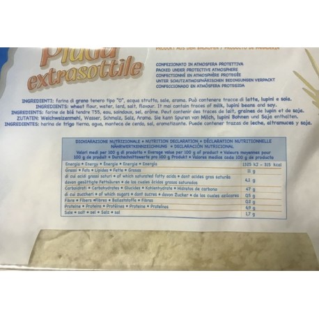 Piadina Sfogliata Extra Mince Ster - Sachet de 3 piadinas 330gr
