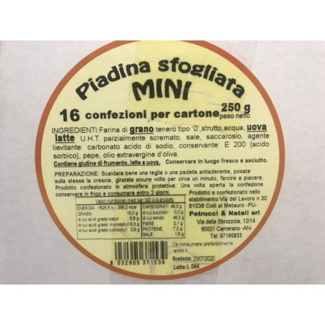 Piadina Mini Puff pastry - 250gr