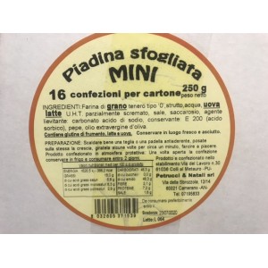 Mini Pâte Feuilletée Piadina - 250gr