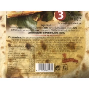 Piadina de trigo duro - 360gr