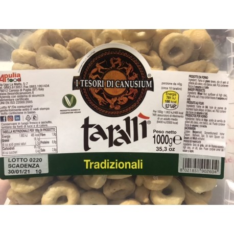 Taralli Cè Taràdd Traditionnel Apulia 1Kg
