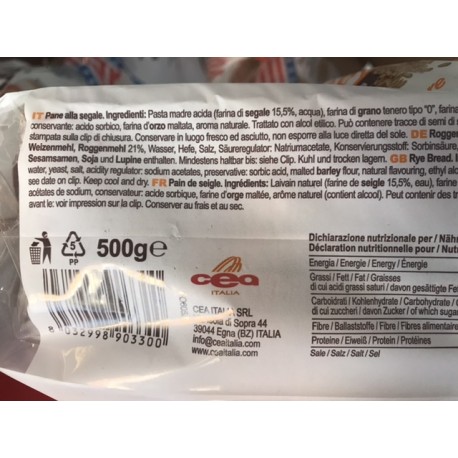 DailyBread Seigle DailyBread - 8 Tranches 500gr - Pain Emballé