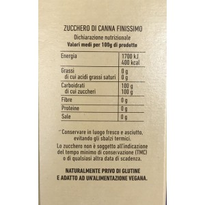 Cana-de-açúcar Zefiro Eridania - Pacote de 750gr