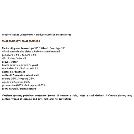 Stuzzichina toscana alla Pizza - 9 paquetes de 250 gr - GranArt - L'Albero del Pane