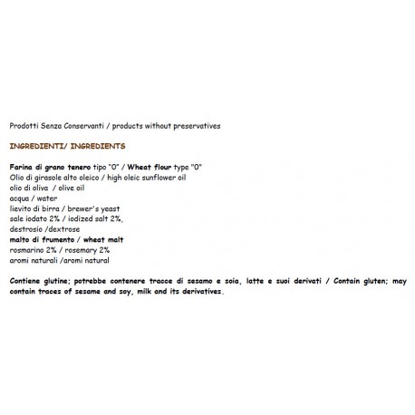 Toskanische Vorspeise mit Rosmarin - 9 Packungen GranArt - L'Albero del Pane