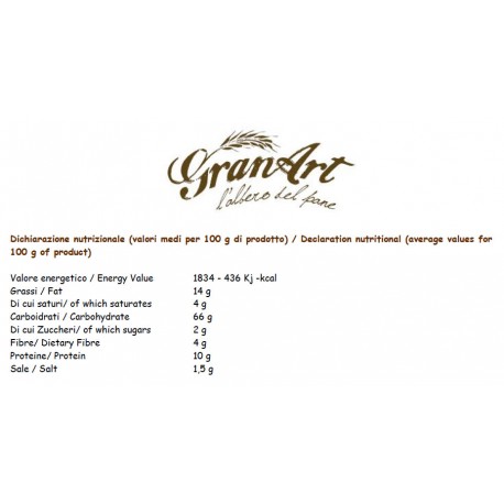 Snack à l'oignon de Toscane - 9 paquets de 250 gr - GranArt - L'Albero del Pane