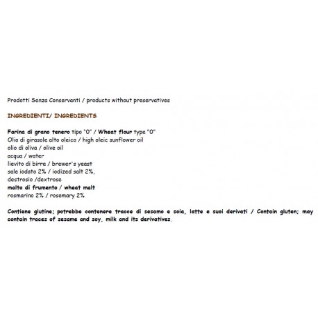 Crostino Toscan au Romarin - 9 Paquets de 250 gr - GranArt - L'Albero del Pane