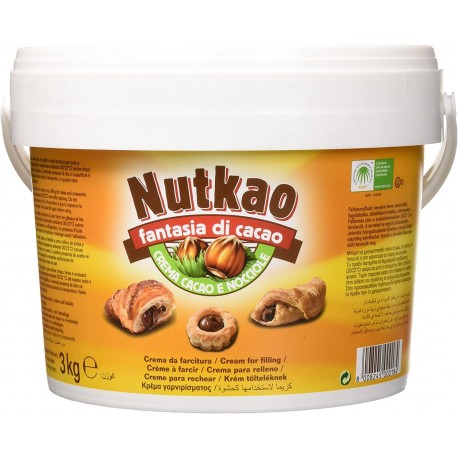 Nutkao Schokoladen-Haselnuss-Aufstrich Glutenfrei - 3 kg Eimer