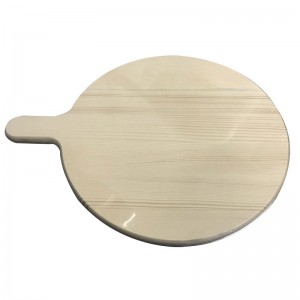 Tabla de cortar de madera redonda para pizza, pasta, snacks, varios alimentos, 35 cm