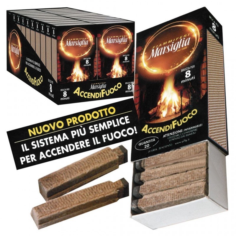 Accendifuoco Marsiglia - 1 Box da 20 scatoline (400 pezzi)