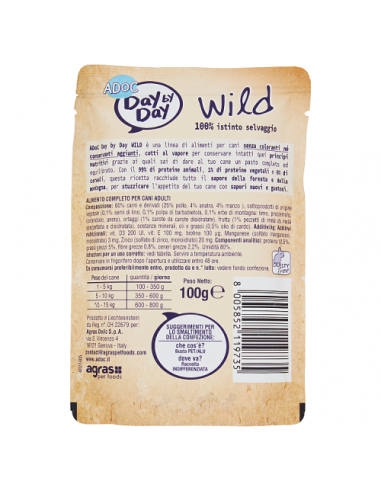 ADoC Day by Day Dog Wild Duck - Box mit 24 Beuteln à 100gr - Tiernahrung