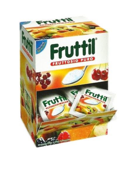 Fruttosio Puro Fruttil - Dispenser da 220 Bustine - Zucchero e Dolcificanti
