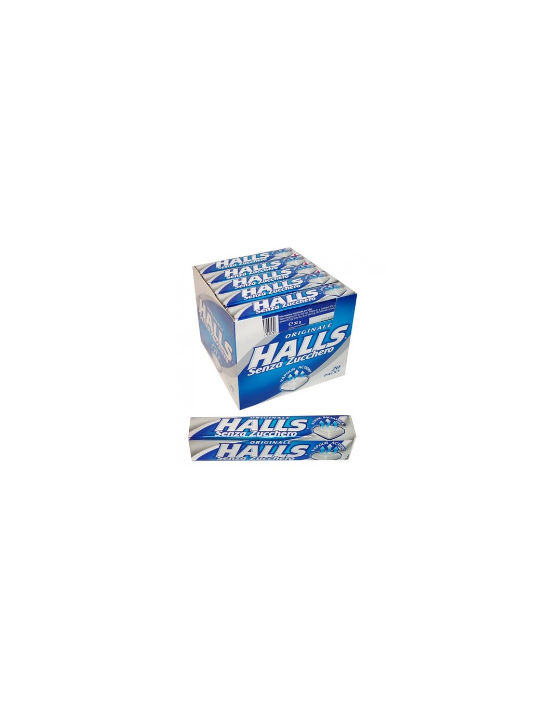 Halls açúcar Pacote de 20 palitos Doces e chicletes
