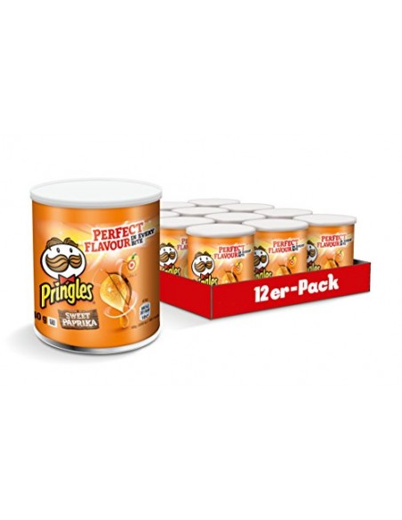 Pringles saveur Paprika - 12 pièces x 40 gr - Snacks Salés