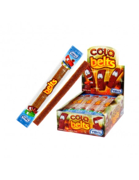 Vidal Sparkling Cola Belts - Box of 150 pieces - Candies and Chewing Gum