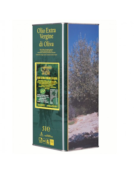 Natives Olivenöl Extra Frantoio del Colle 5 Liter Dose - Ölessig und Salz