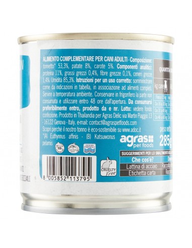ADoC Dog Tuna with Potatoes and Carrots - 285gr can - Pet Food