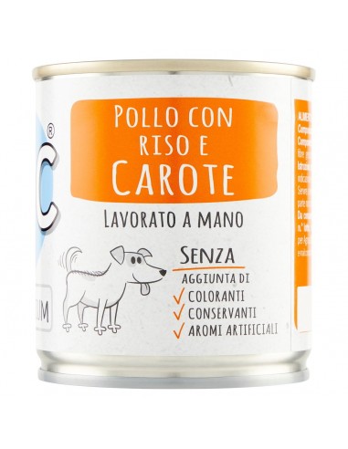 ADoC Dog Cibo Umido per Cani Mix Pollo con Riso e Carote Tonnetto con Patate e Carote - 16 Lattine da 285gr - Alimenti per Anima