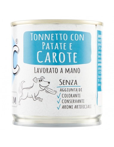 ADoC Dog Cibo Umido per Cani Mix Pollo con Riso e Carote Tonnetto con Patate e Carote - 16 Lattine da 285gr - Alimenti per Anima